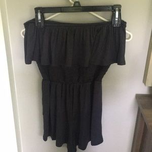 Socialite strapless ruffle romper